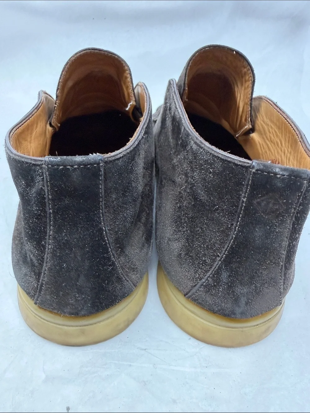 Loro Piana Open Walk Ankle Suede Boot Brown Mens Size 46